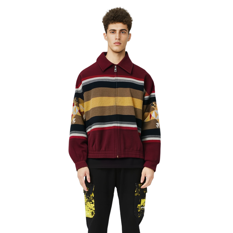 Purchase Tommy Hilfiger x PENDLETON 寬鬆條紋拼接外套 男女同款 多色. MW0MW34029