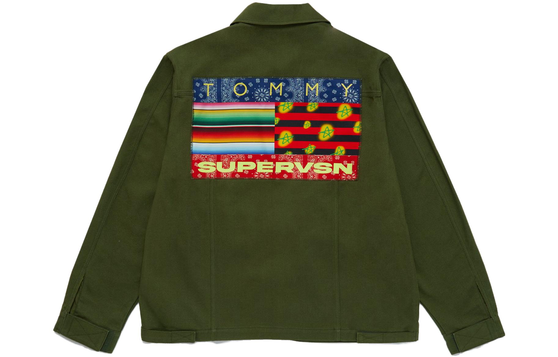 Tommy Hilfiger SUPERVSN Studios SS23 Logo Patch Pocket Green Jacket Unisex DM17853