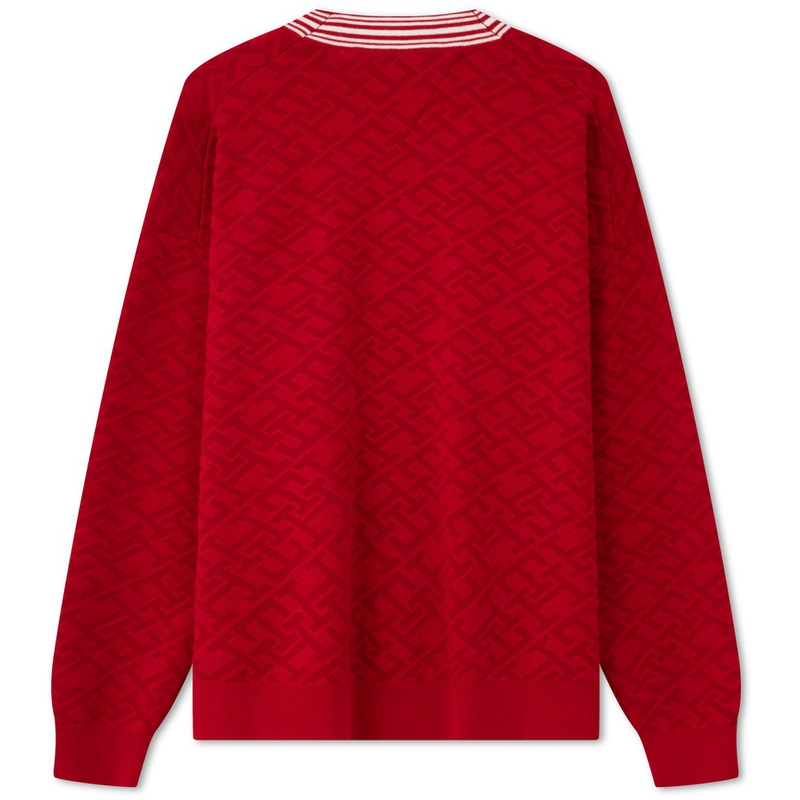 Cheap Tommy Hilfiger 龍年羊毛刺繡寬鬆V領開衫男女款 MW0MW34196