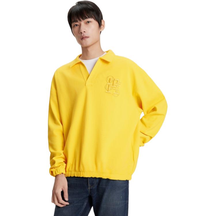 Purchase 汤米·希尔费格 黄色舒适领长袖卫衣 MW0MW33655-ZGR