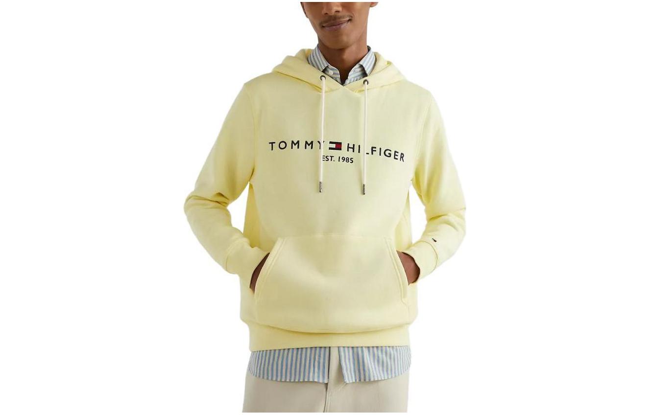 Tommy Hilfiger Yellow Embroidered Logo Hoodie for Men M78J9503-ZHG