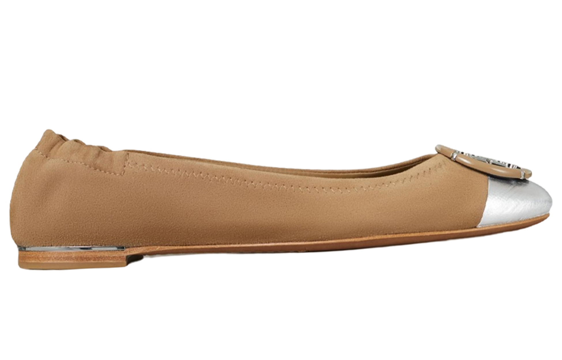 TORY BURCH Ballet Flats 'Logo Two-Tone Almond Brown' 圖 2