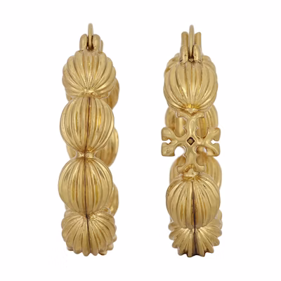 Tory Burch Roxanne Ribbed Beaded Earrings. 81290-715