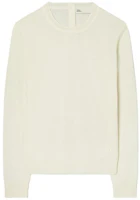 Tory Burch Solid Color Crewneck Pullover Sweatshirt Beige 157556-104 Tory Burch Solid Color Crewneck Pullover Sweatshirt Beige 157556-104