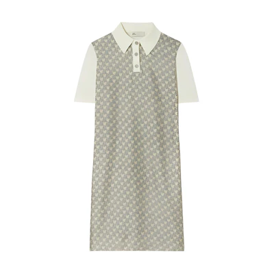 Tory Burch SS24 Zebra Print Ivory Short Sleeve Mini Dress Women. 164342-264