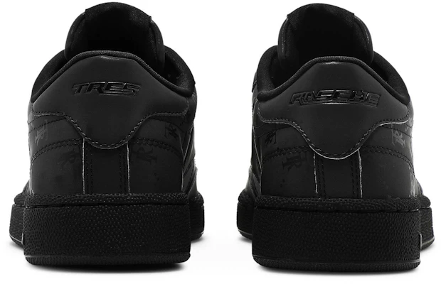Très Rasché x Reebok Club C 85 MU 'Triple Negro' FW8452 Details for Très Rasché x Reebok Club C 85 MU 'Triple Negro' FW8452