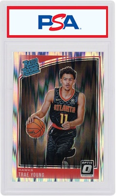 Trae Young 2018 Panini Donruss Optic Rookie Shock #198 Buy Trae Young 2018 Panini Donruss Optic Rookie Shock #198