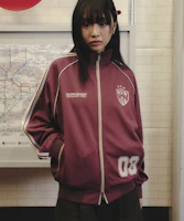 Travel Combination Tape Jersey Track Jacket Burgundy TRTVSSJK16UV9 Travel Combination Tape Jersey Track Jacket Burgundy TRTVSSJK16UV9