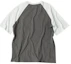 Order TRAVEL Curved Line Raglan Short Sleeve Tee Charcoal TRTHSURS68UC5
