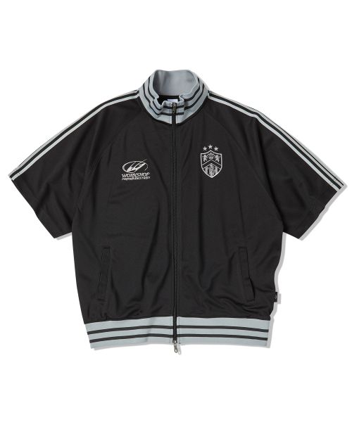 TRAVEL Jersey Track Short Sleeve Jacket Black TRTVSSPC19UC6