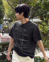 TRAVEL Reason Trail Pigment Short Sleeve Tee Black Charcoal TRTHSURS41UC5 TRAVEL Reason Trail Pigment Short Sleeve Tee Black Charcoal TRTHSURS41UC5