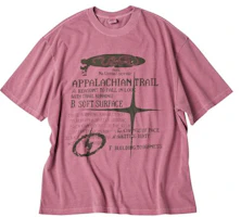 TRAVEL Reason Trail Pigment Short Sleeve Tee Magenta TRTHSURS41UV5 TRAVEL Reason Trail Pigment Short Sleeve Tee Magenta TRTHSURS41UV5