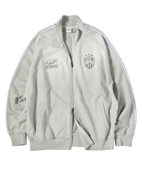 TRAVEL Vintage Washed Grey Sweat Track Jacket TRTXSSJK30UC4