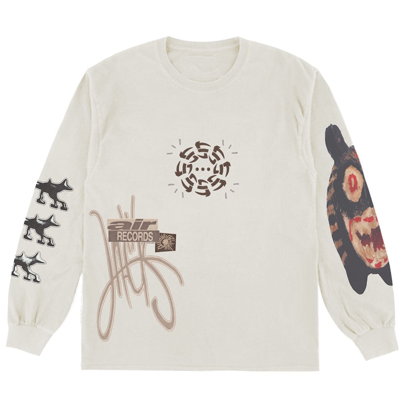 Buy Travis Scott Air Records Baju Lengan Panjang 'Natural'