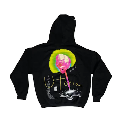 Travis Alphabet Print Hoodie Unisex Black AF21-HS21