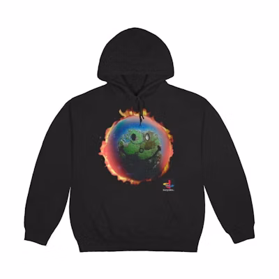 Travis Alphabet Print Pullover Hoodie Men’s Black CJFN-HS46