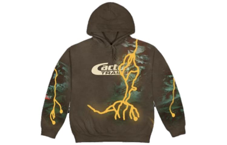 Travis Alphabet Print Pullover Hoodie Unisex - Green TC-459