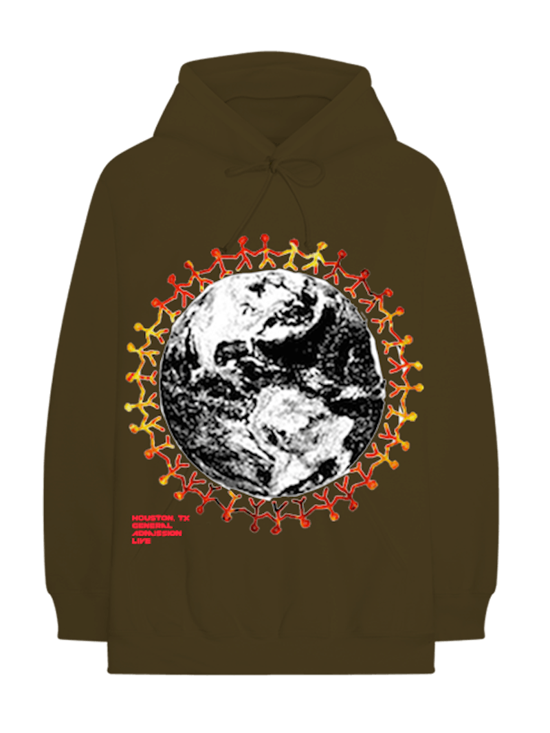 Travis Scott Around The World Hoodie Brown