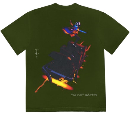Travis Scott Astro Cyclone T-Shirt Washed Olive Order Travis Scott Astro Cyclone T-Shirt Washed Olive