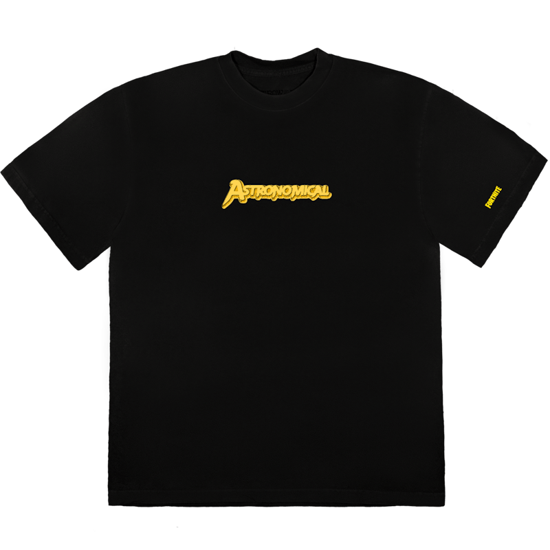 Buy Travis Scott Astro肖像黑色T恤