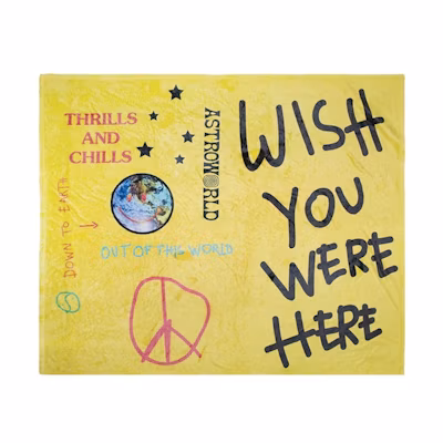 Travis Astroworld Blanket Yellow