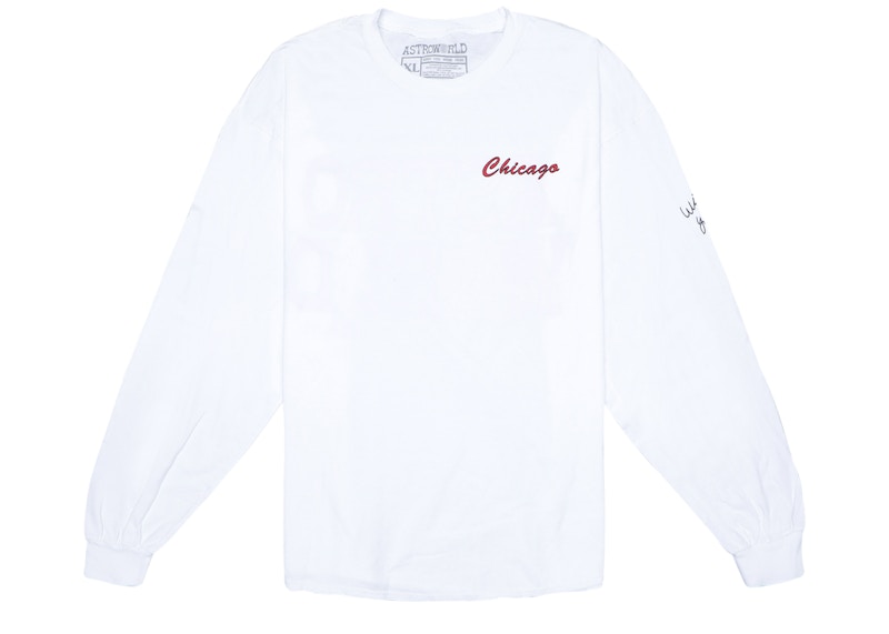 Travis Astroworld Chicago Exclusive Longsleeve T-Shirt White 圖 2
