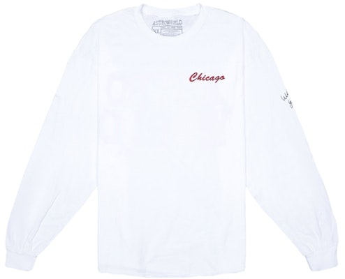Travis Scott Astroworld Chicago Eksklusif Baju Lengan Panjang Putih Order Travis Scott Astroworld Chicago Eksklusif Baju Lengan Panjang Putih