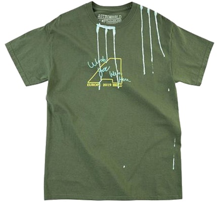 トラヴィス・スコット アストロワールド ヨーロッパ限定 Tシャツ ウォッシュドグリーン Order トラヴィス・スコット アストロワールド ヨーロッパ限定 Tシャツ ウォッシュドグリーン