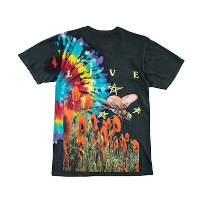 Travis Astroworld Europe Exclusive Tie Dye T-Shirt Black