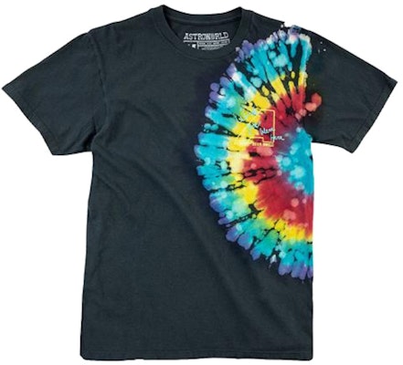 Travis Scott Astroworld Europe Exclusive Tie Dye T-Shirt Black Order Travis Scott Astroworld Europe Exclusive Tie Dye T-Shirt Black