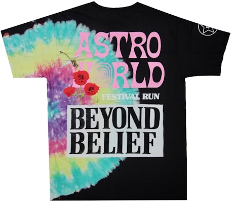 Travis Scott Astroworld Festival Run Tie Dye Tee Black Order Travis Scott Astroworld Festival Run Tie Dye Tee Black