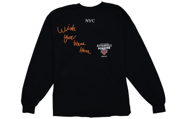 Travis Astroworld Forever Logo Black Pullover Sweatshirt Men 93665-449