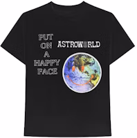 Travis Scott Astroworld Happy Face Tee Black Travis Scott Astroworld Happy Face Tee Black
