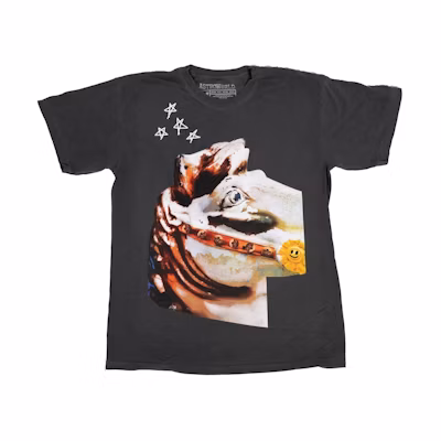 Travis Astroworld Horse Head Tee Washed Black