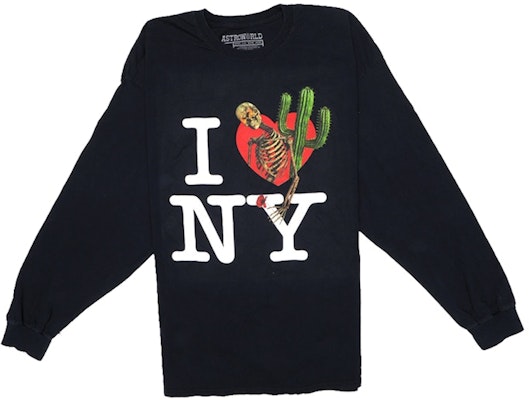 Travis Scott Astroworld I Love NY Kaos Lengan Panjang Hitam Order Travis Scott Astroworld I Love NY Kaos Lengan Panjang Hitam