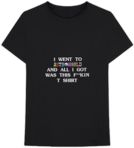 Travis Scott Astroworld 我去了Astroworld黑色T恤 Buy Travis Scott Astroworld 我去了Astroworld黑色T恤