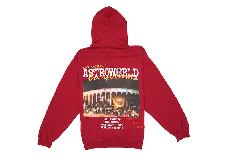 Order Hoodie Merah Eksklusif Travis Scott Astroworld LA