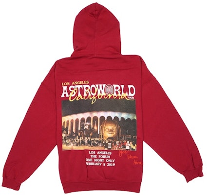 Hoodie Merah Eksklusif Travis Scott Astroworld LA Order Hoodie Merah Eksklusif Travis Scott Astroworld LA