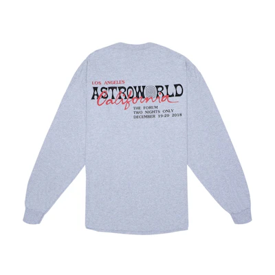 Travis Astroworld LA Exclusive LS Tee Grey