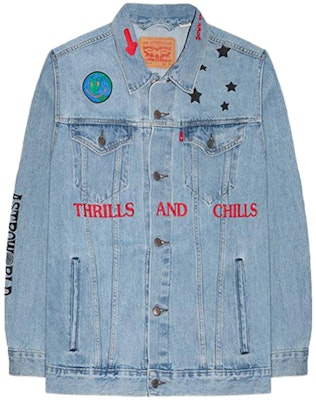 Travis Scott Astroworld Levis Denim Jacket Blue Buy Travis Scott Astroworld Levis Denim Jacket Blue