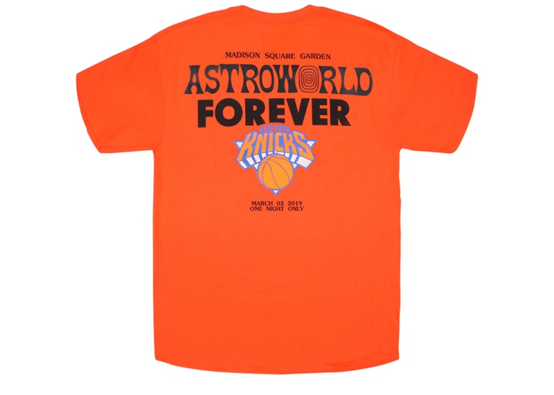 Travis Astroworld MSG Knicks Tee Orange 圖 2