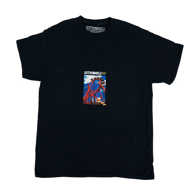 Travis Scott Astroworld Roller Coaster Tee Black
