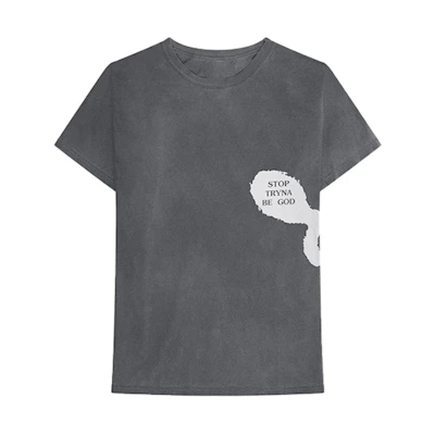 Travis Astroworld Stop Tryna Be God Reversible Tee Grey