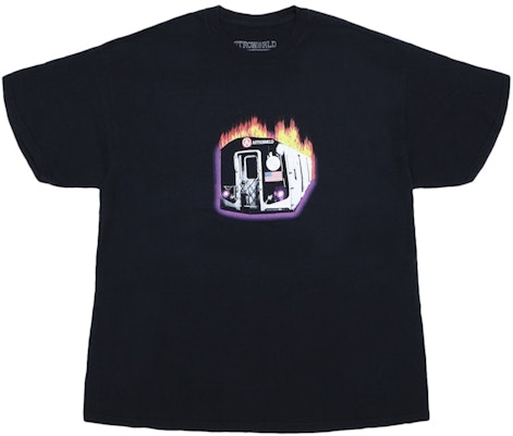 特拉維斯·斯科特 阿斯特羅世界巡演 燃燒列車 巴克萊中心黑色T恤 Buy 特拉維斯·斯科特 阿斯特羅世界巡演 燃燒列車 巴克萊中心黑色T恤