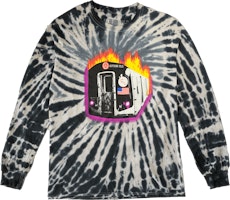 Travis Scott Astroworld Tour Burning Train Barclays L/S Tee Tie Dye Travis Scott Astroworld Tour Burning Train Barclays L/S Tee Tie Dye