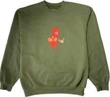 Travis Scott Astroworld Tour Skipping Bear Crewneck Olive Travis Scott Astroworld Tour Skipping Bear Crewneck Olive