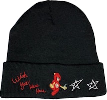 Travis Scott Astroworld Tour Wish You Were Here Beanie Black Travis Scott Astroworld Tour Wish You Were Here Beanie Black