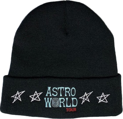 Travis Scott Astroworld Tour Wish You Were Here Beanie Black Order Travis Scott Astroworld Tour Wish You Were Here Beanie Black