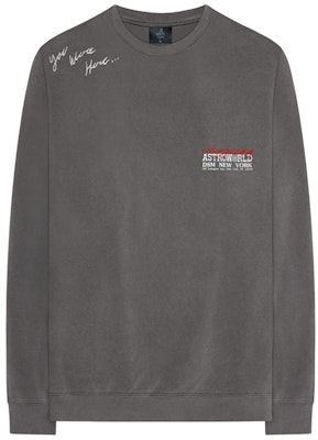 Travis Scott Astroworld X Dover Street Market NY Wish You Were Here Crewneck Black Buy Travis Scott Astroworld X Dover Street Market NY Wish You Were Here Crewneck Black