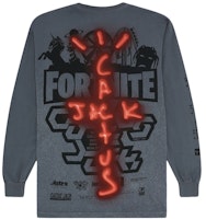 Travis Scott Back Bling L/S Tee Washed Grey Travis Scott Back Bling L/S Tee Washed Grey